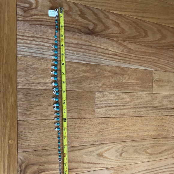 LOFT necklace Turquoise And faux diamond - Picture 3 of 5